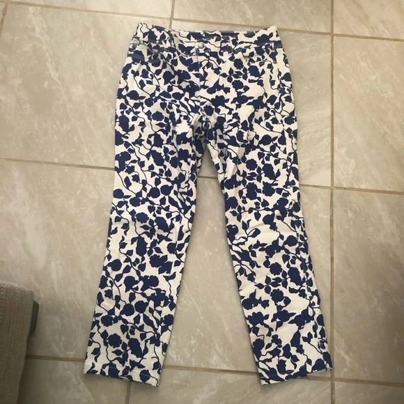 Dana Bachman Blue And White Ankle Jeans Size 8 - Picture 2 of 4